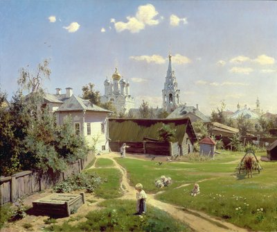 Un pequeño patio en Moscú, 1878 de Vasilij Dmitrievich Polenov